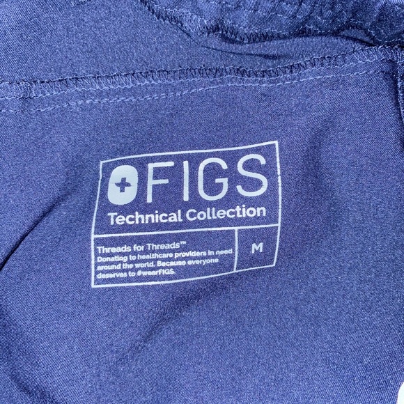 Figs M Navy Blue Tansen Jogger Scrub Pants Cargo Nurse Dr. Vet Surgeon Work Wear - Picture 6 of 8